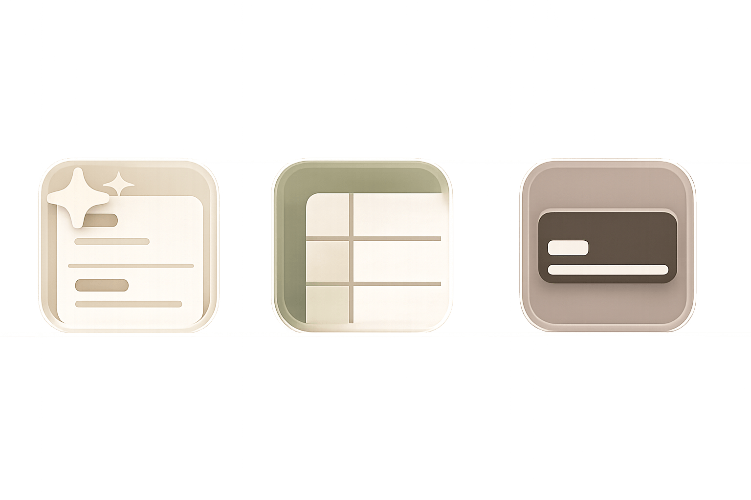 Value added payment utilities represented by three service icons