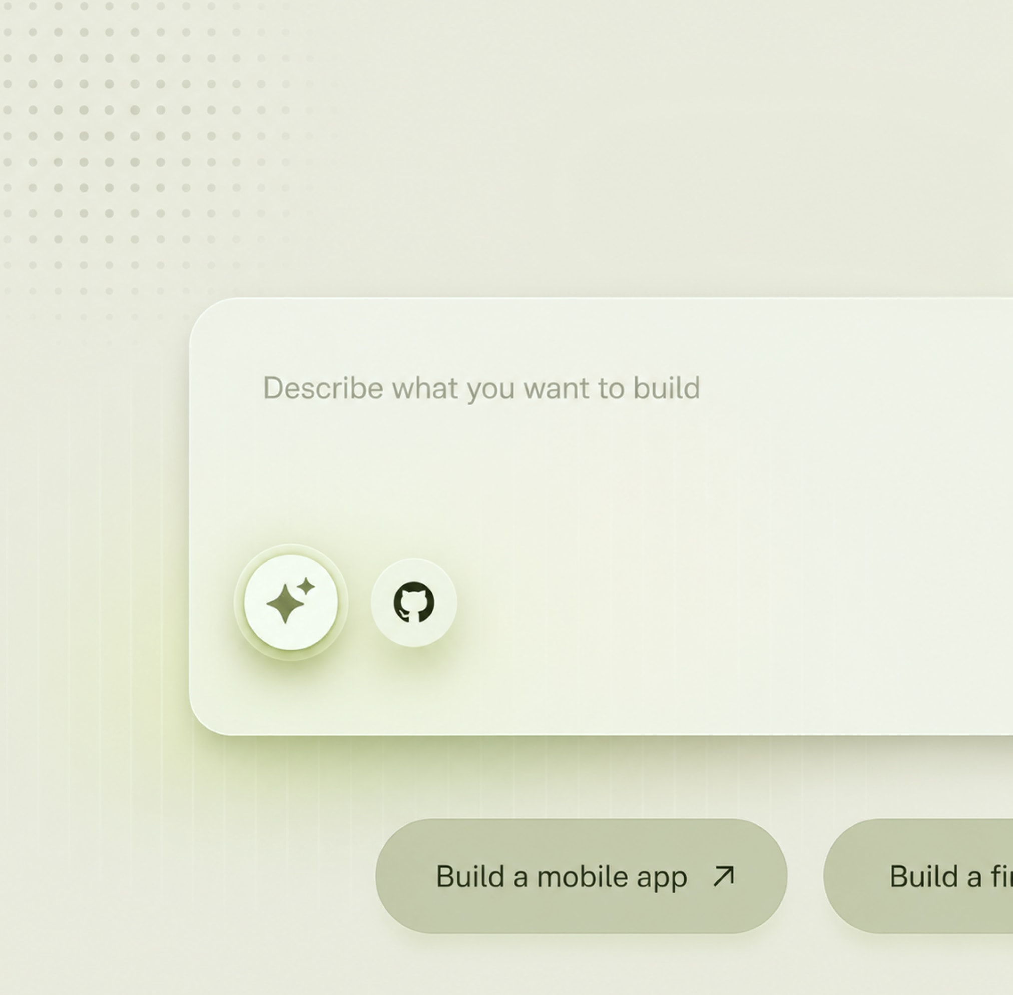AI engineering interface for describing and building an application