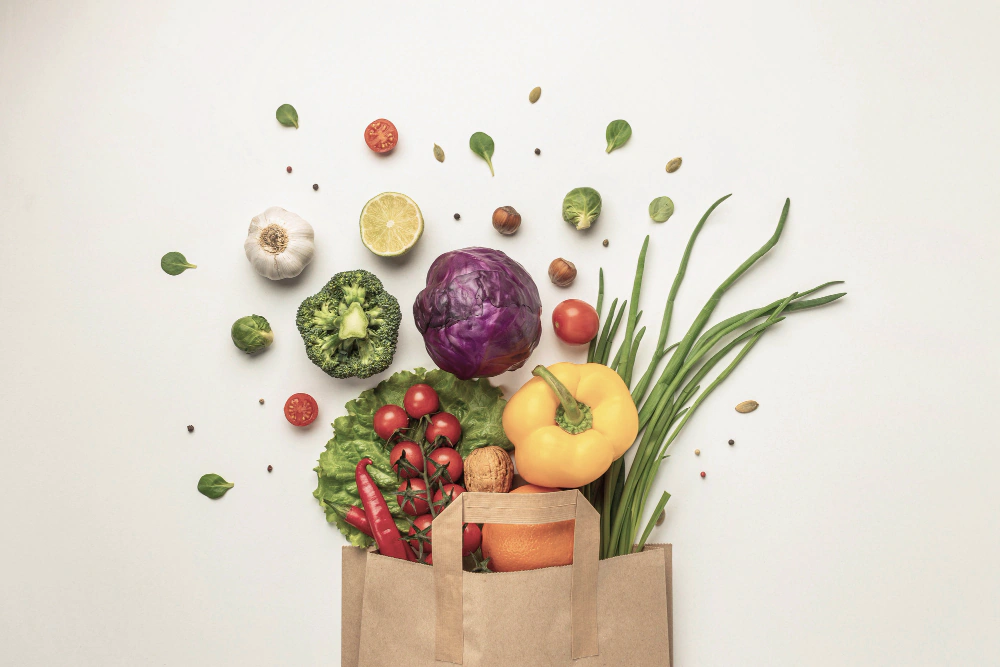 Fresh groceries representing everyday rewards